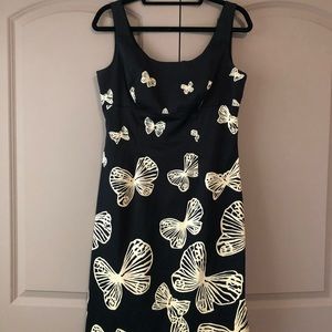 Talbots Black Butterfly Dress